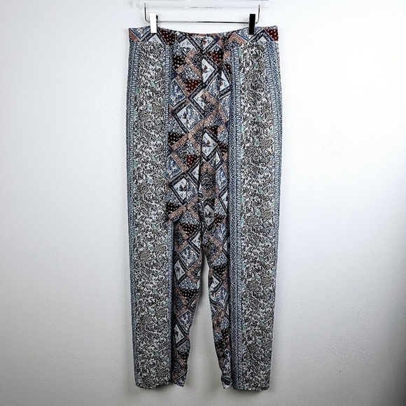 Anthropologie Elevenses Seaflower Palazzo Sheer Pants - Picture 2 of 11